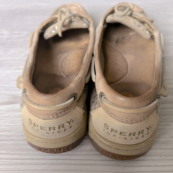 SPERRY angelfish animal print sequin boat shoes size 6.5 - Picture 8 of 13